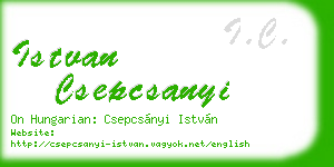 istvan csepcsanyi business card